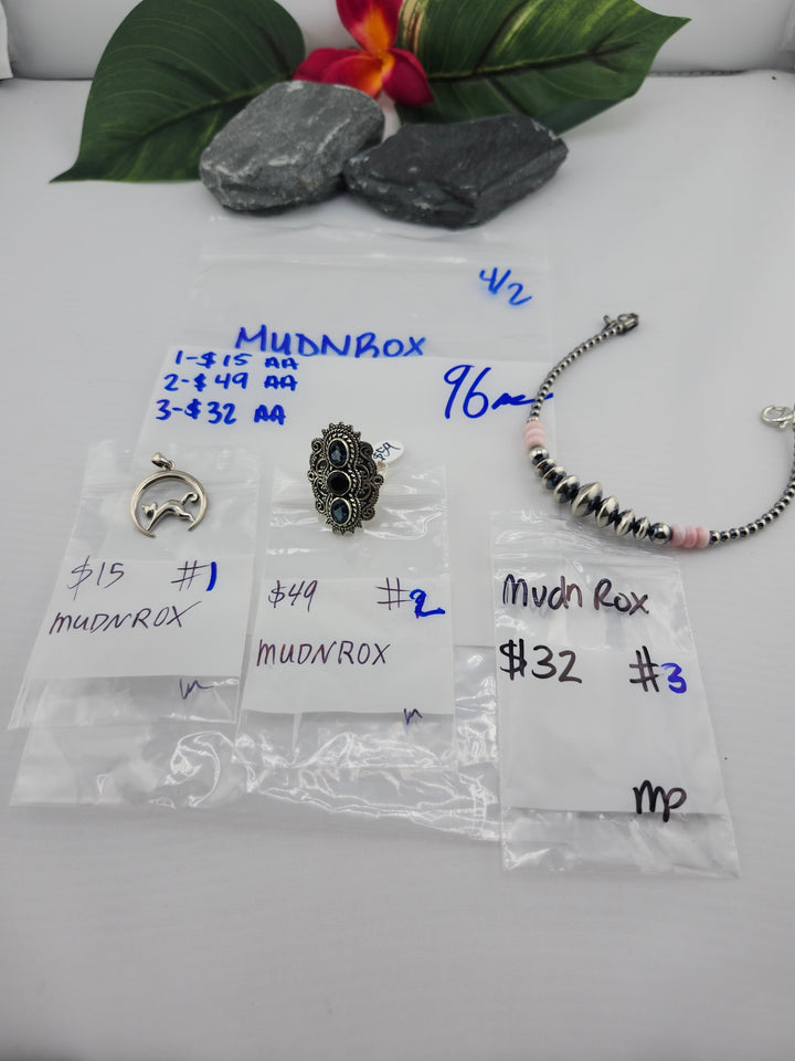 RESERVED FOR: MUDNROX- 4/2/2025 Tiktok Live Show - 3 Sterling Silver Items