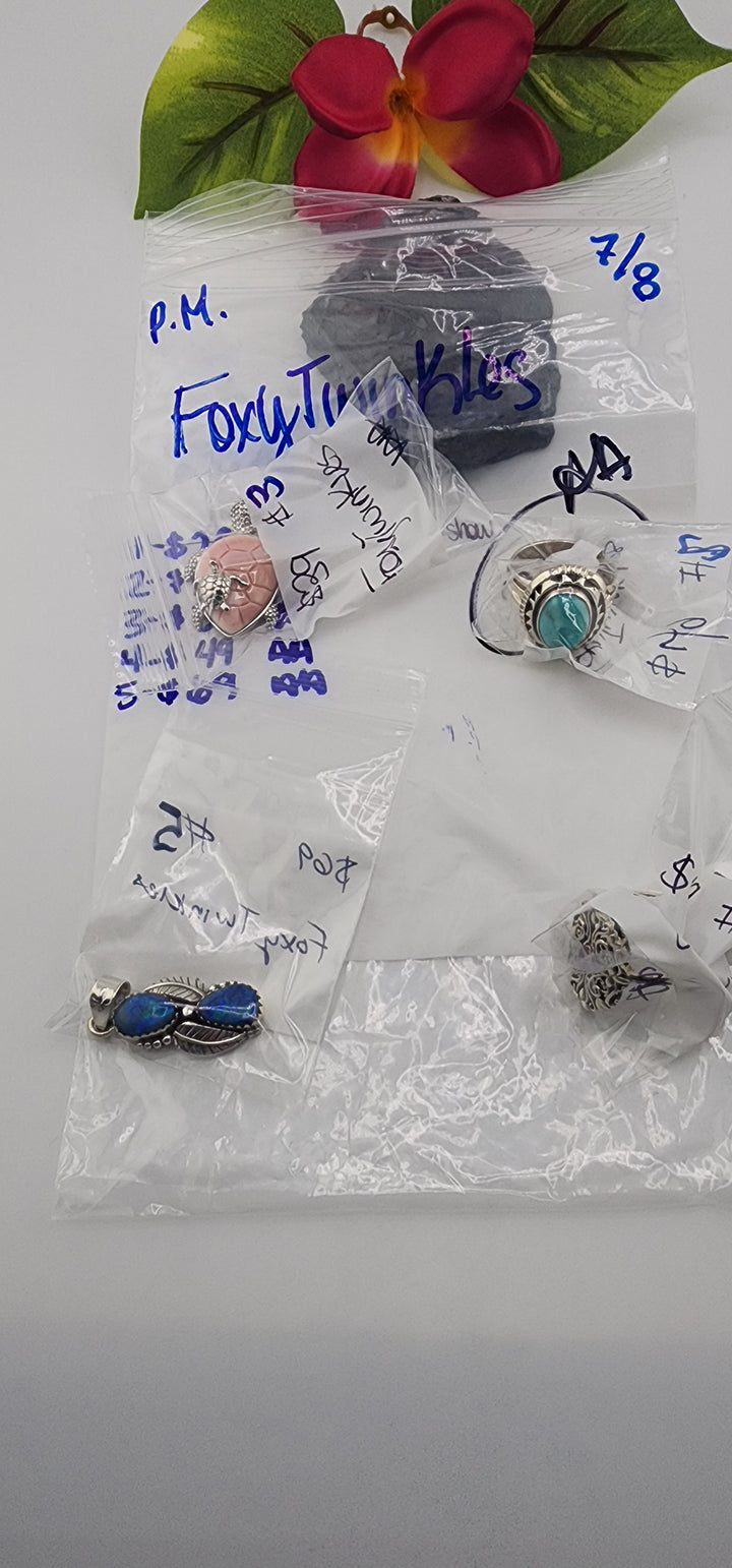 PM SHOW 48HR - RESERVED FOR: FoxyTwinkles - 7/8/2025 FL tiktok Live Show - 5 Sterling Silver Items