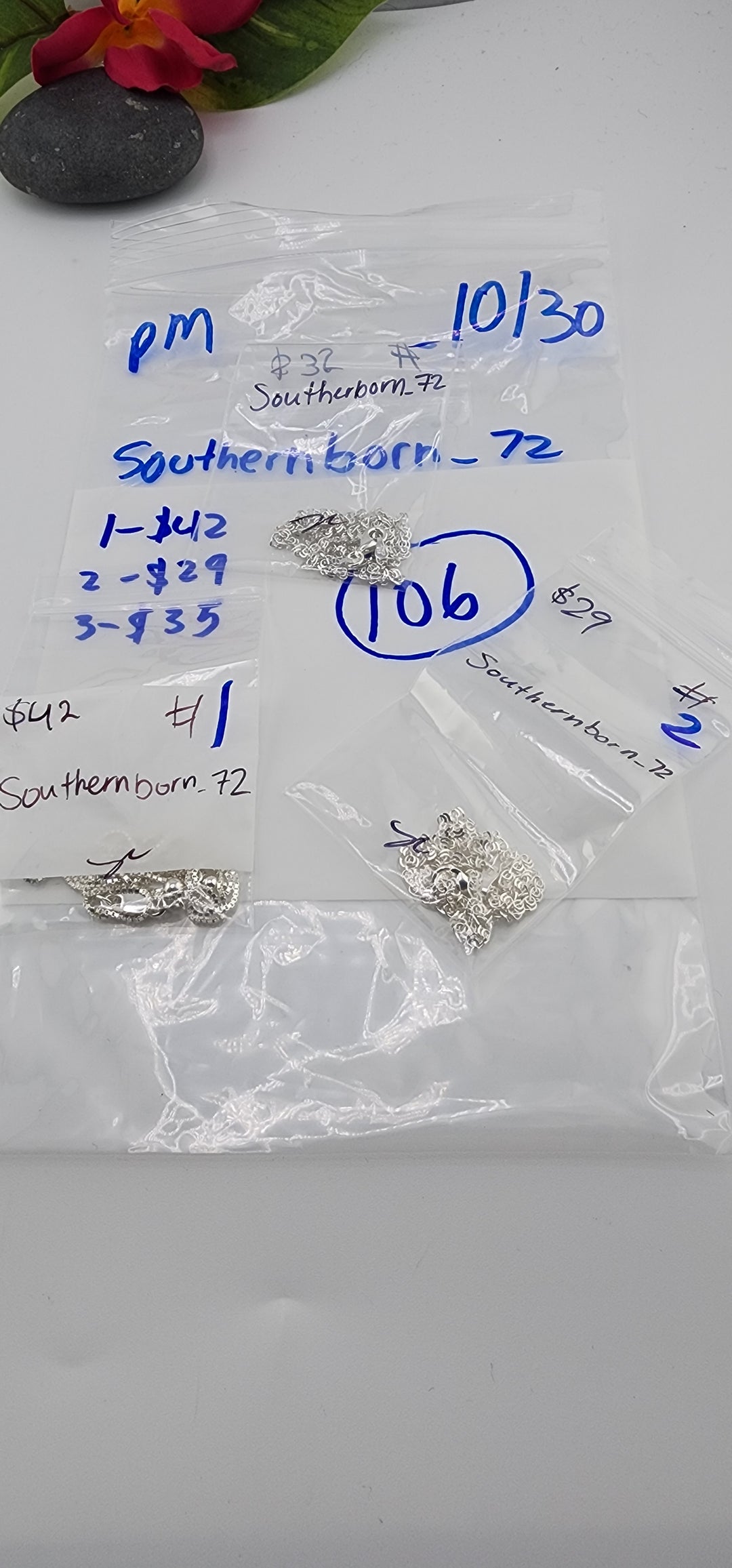 PM SHOW 48HR - RESERVED FOR: southernborn_72 - 10/30/2025 FL tiktok Live Show - 3 Sterling Silver Items
