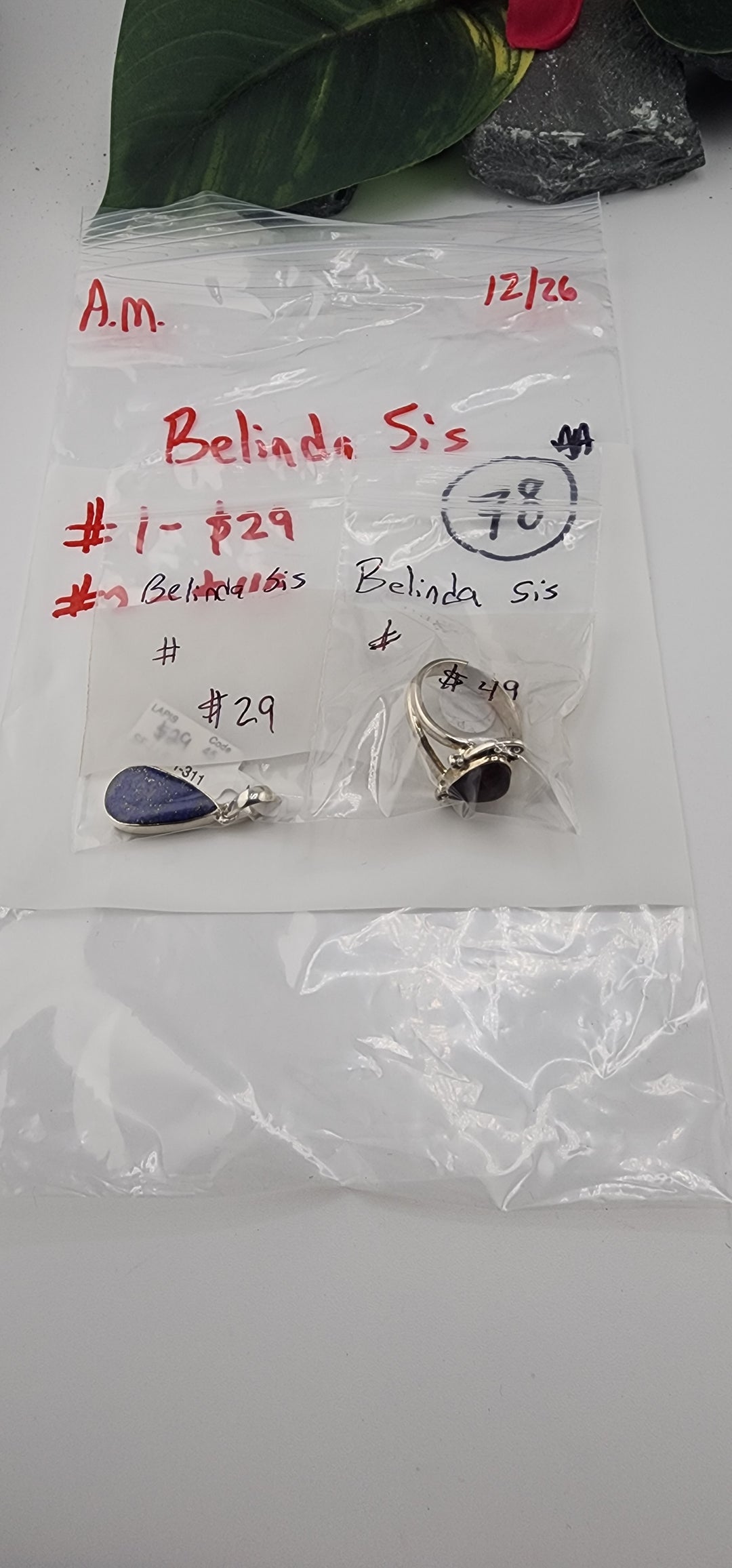 AM SHOW 48HR RESERVED FOR: Belinda Sis- 12/26/2025 FL tiktok Live Show - 2 Sterling Silver Items
