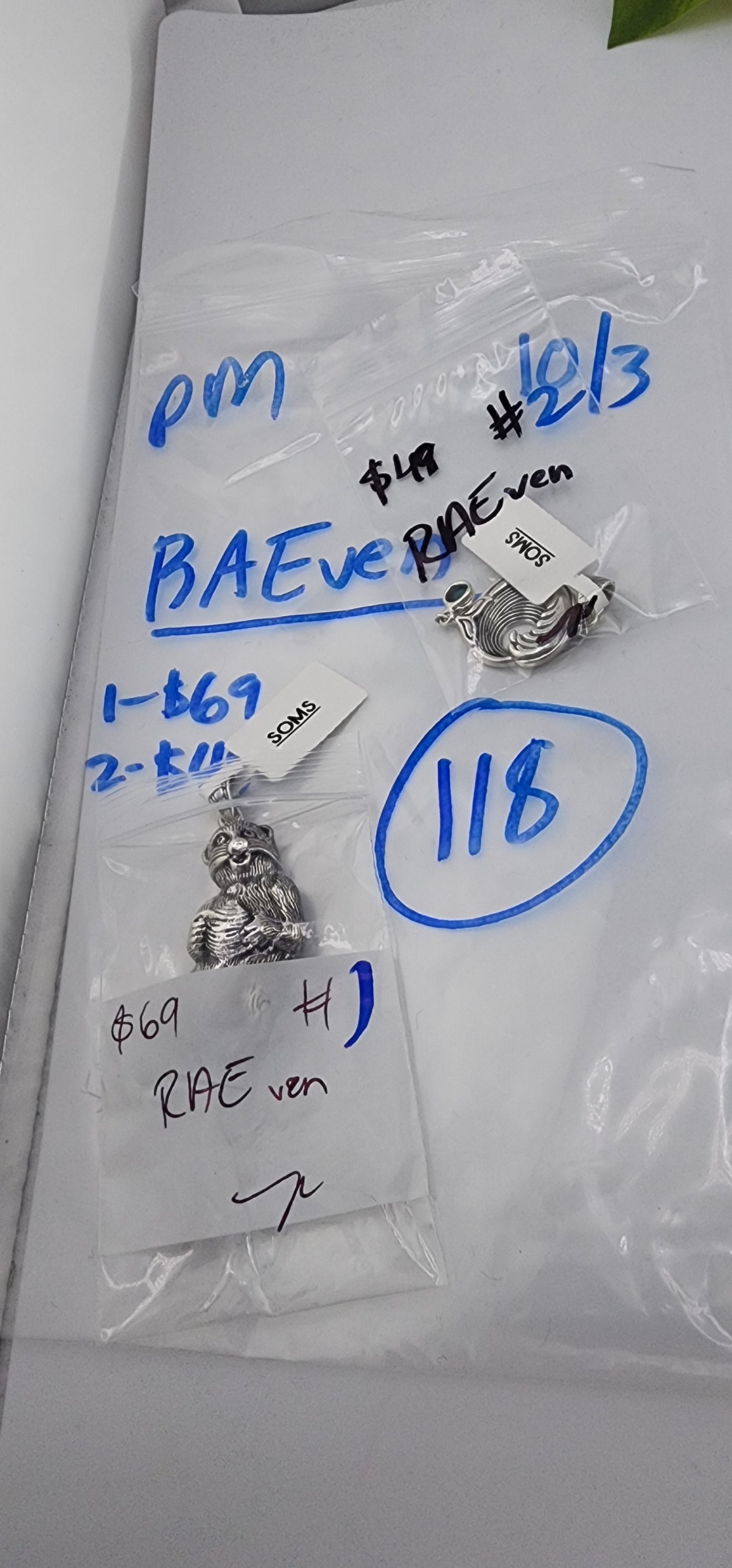 PM SHOW 48HR - RESERVED FOR: RAEven - 10/3/2025 FL tiktok Live Show - 2 Sterling Silver Items