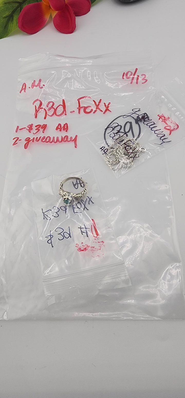 AM SHOW 48HR RESERVED FOR: R3d_FoXx   - 10/13/2025 FL tiktok Live Show - 2 Sterling Silver Items