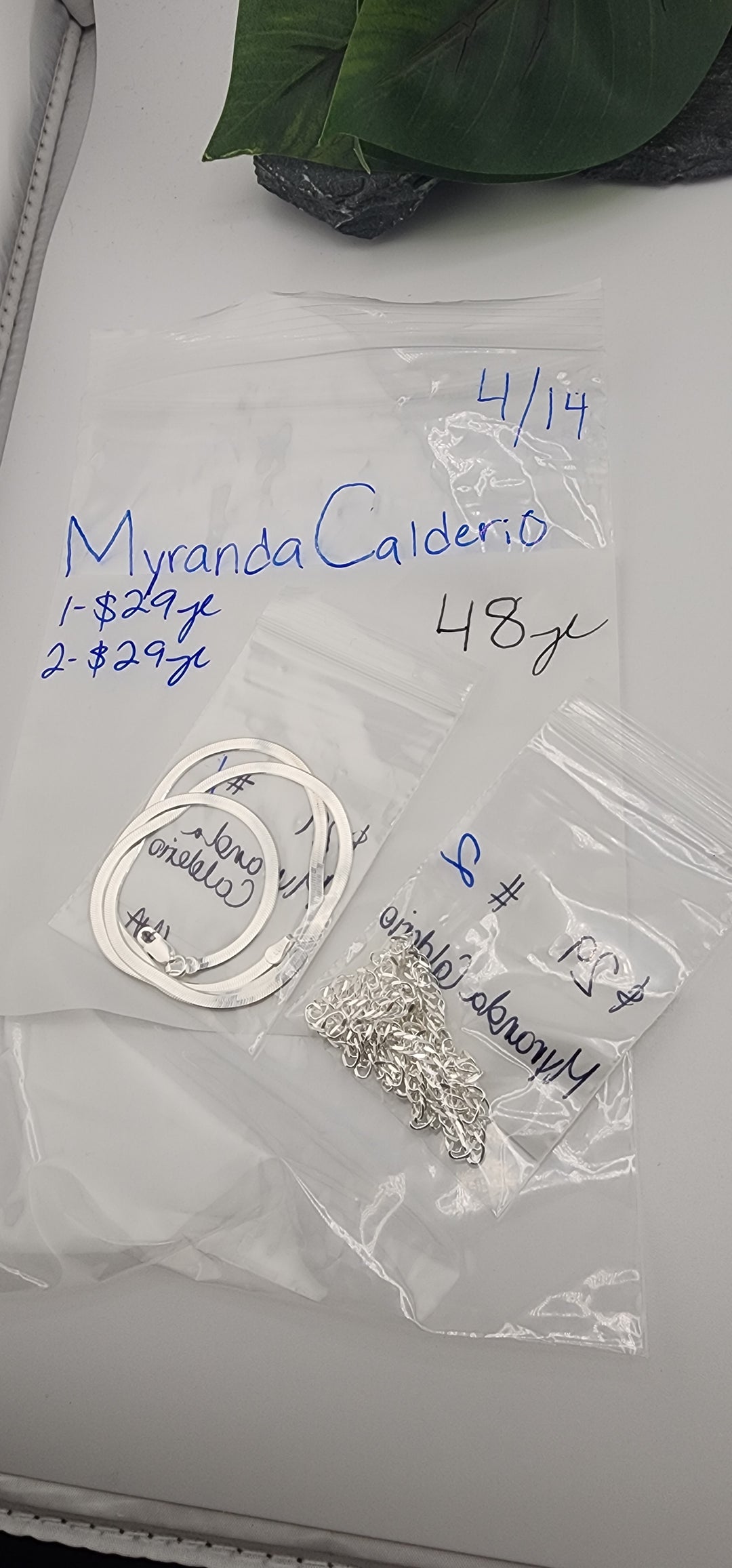RESERVED FOR: Myranda Calderio - 4/14/2025 tiktok Live Show - 2 Sterling Silver Items
