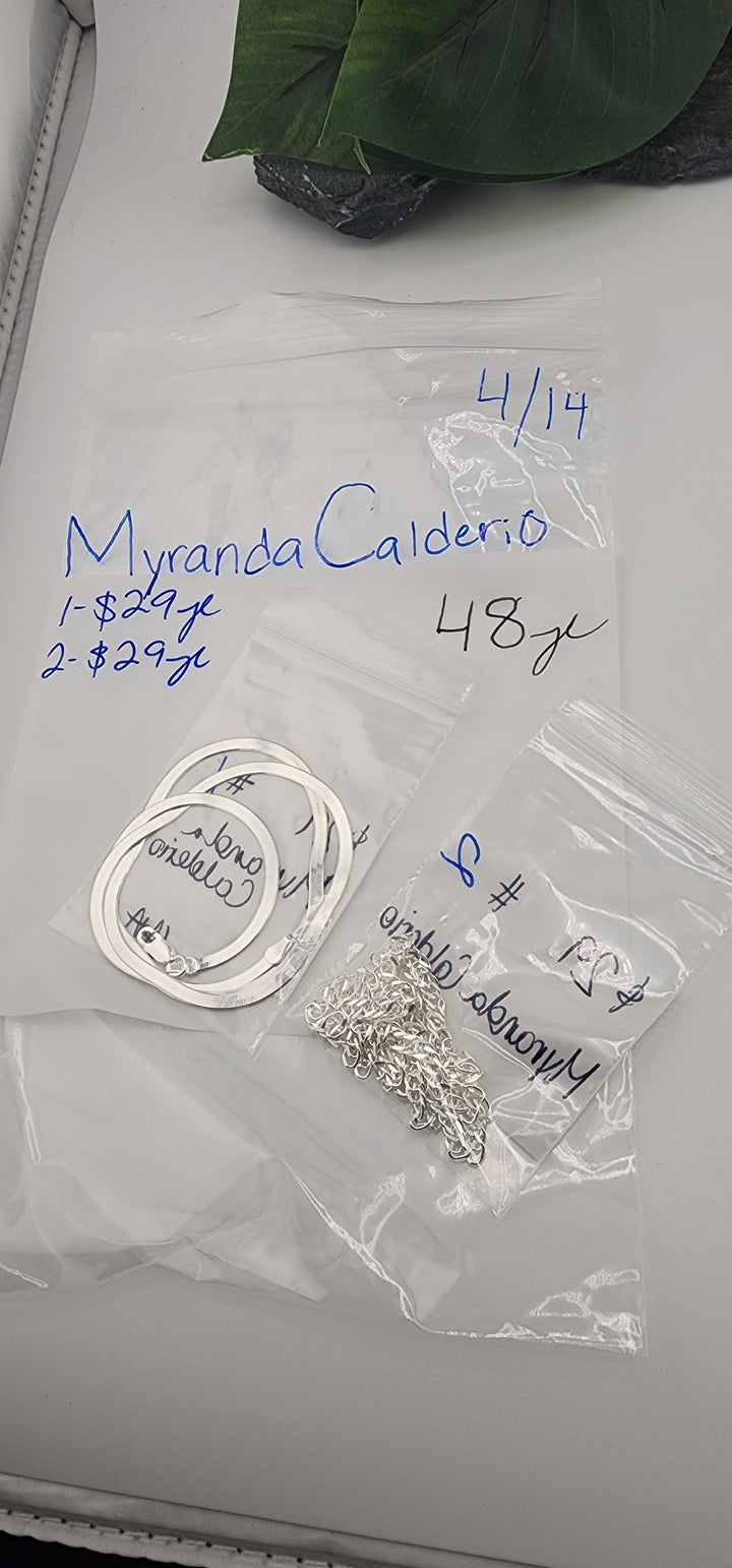 RESERVED FOR: Myranda Calderio - 4/14/2025 tiktok Live Show - 2 Sterling Silver Items