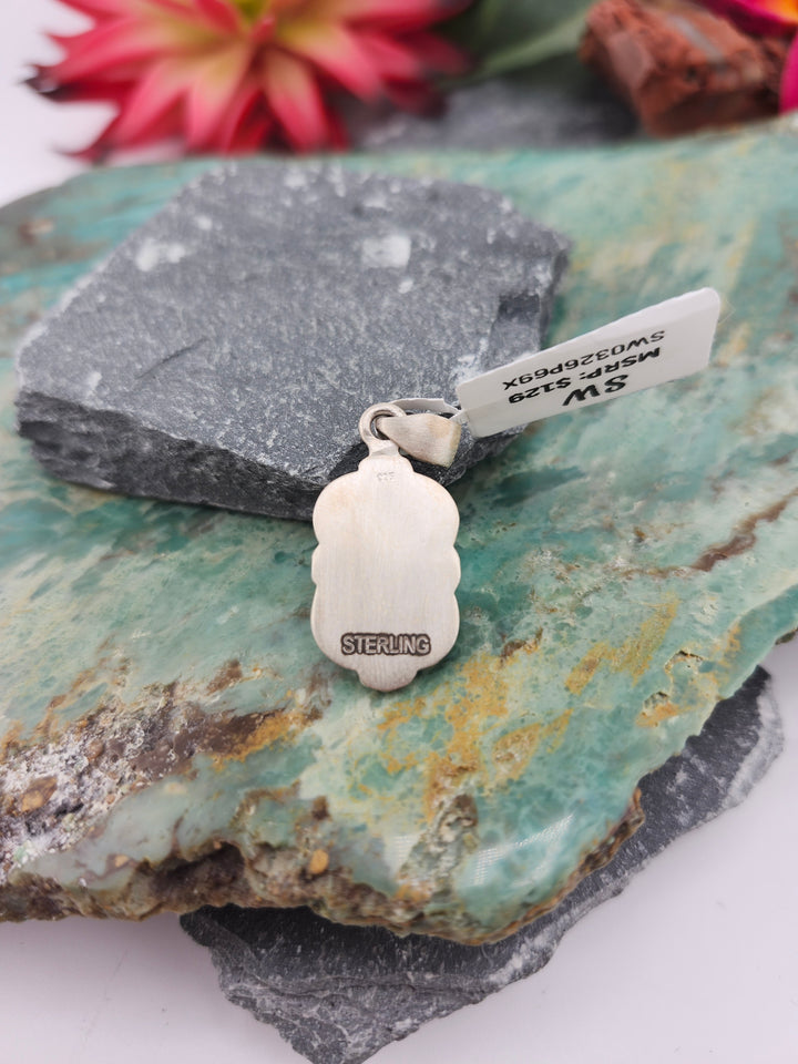 Southwest 925 Sterling Silver Palomino Turquoise Pendant