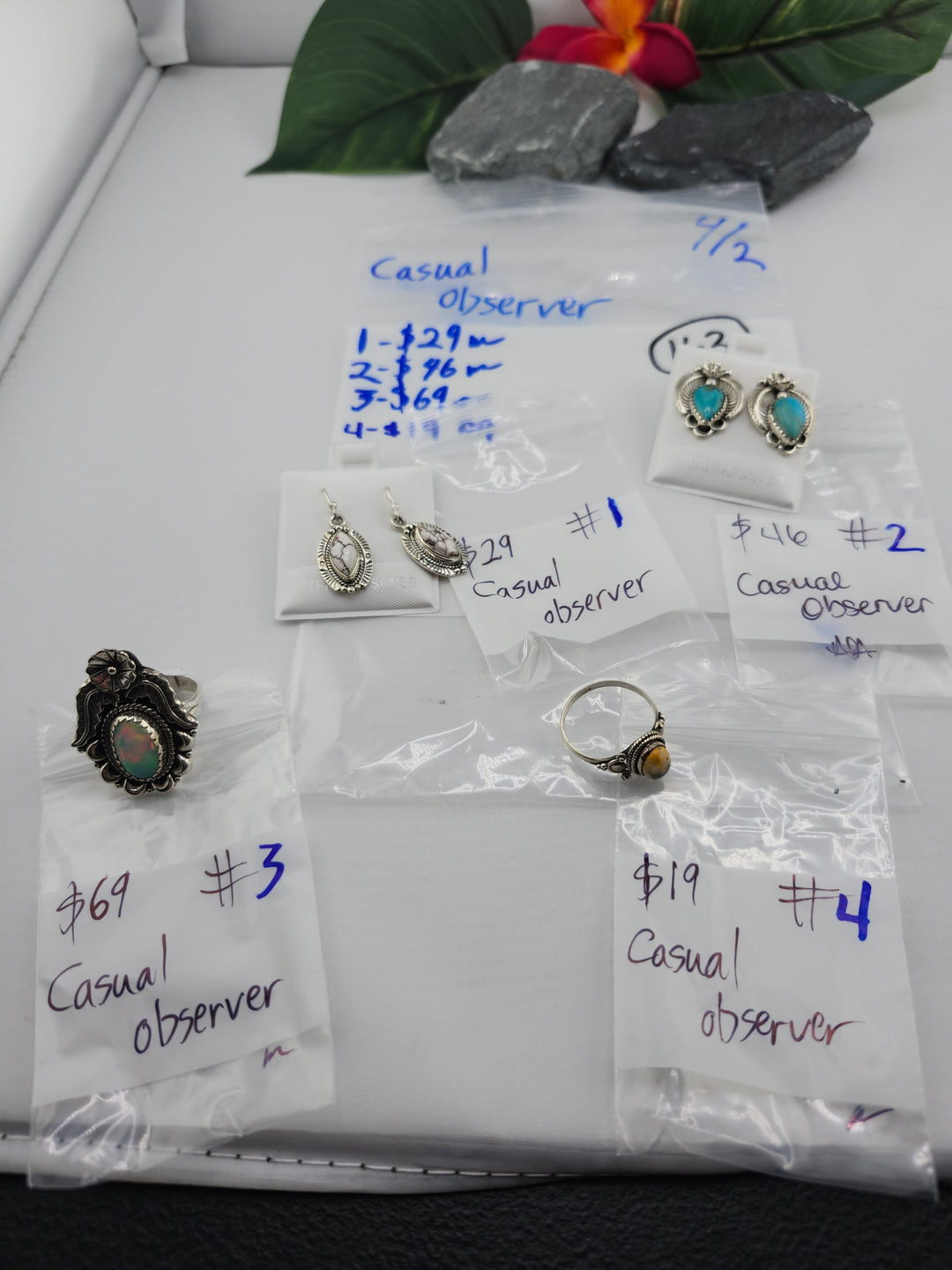 RESERVED FOR: Casual Observer - 4/2/2025 Tiktok Live Show - 4 Sterling Silver Items