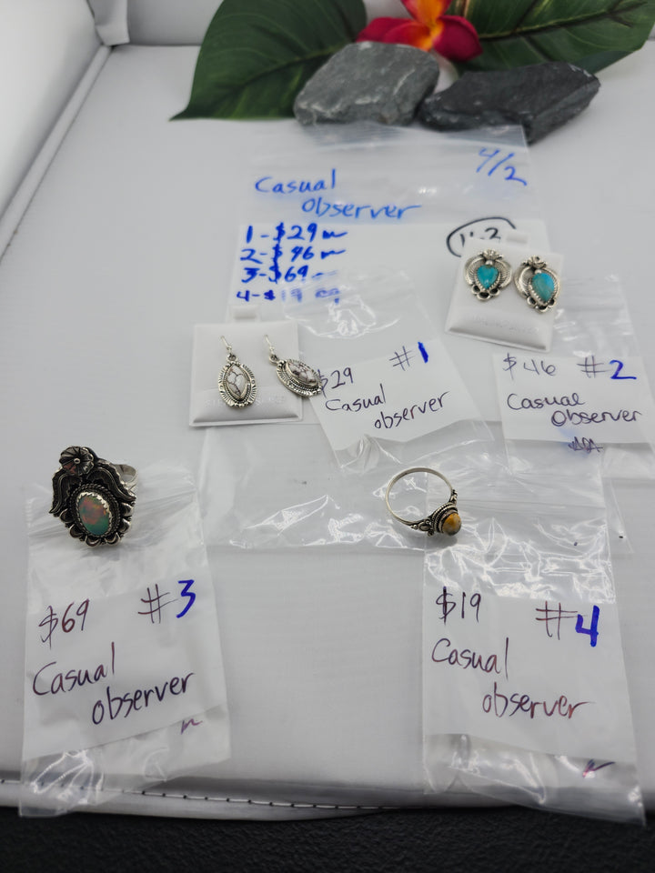 RESERVED FOR: Casual Observer - 4/2/2025 Tiktok Live Show - 4 Sterling Silver Items