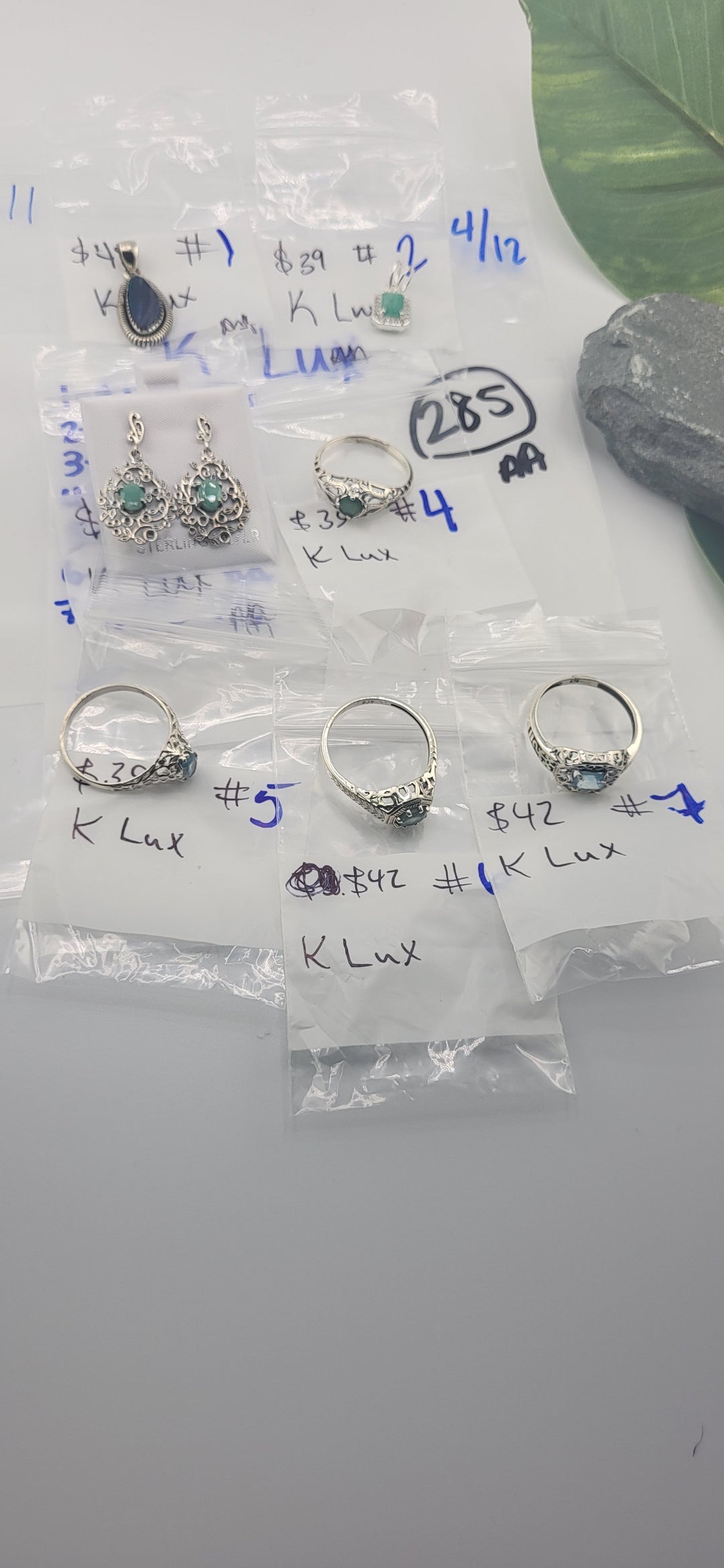 RESERVED FOR: K Lux  - 4/12/2025 tiktok Live Show - 7 Sterling Silver Items