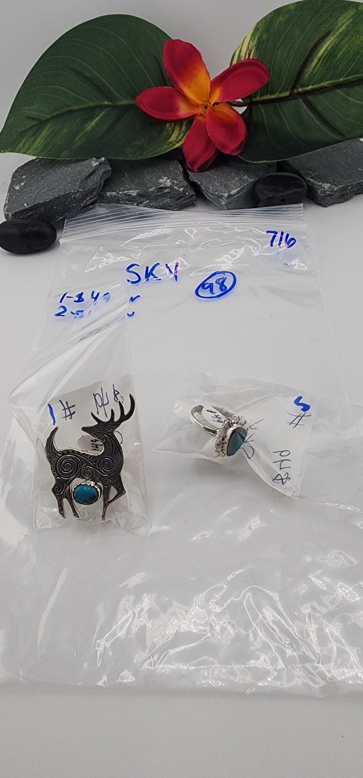 RESERVED FOR:  SKY- 7/6/2025 tiktok Reservation Live Show -2 Sterling Silver Items
