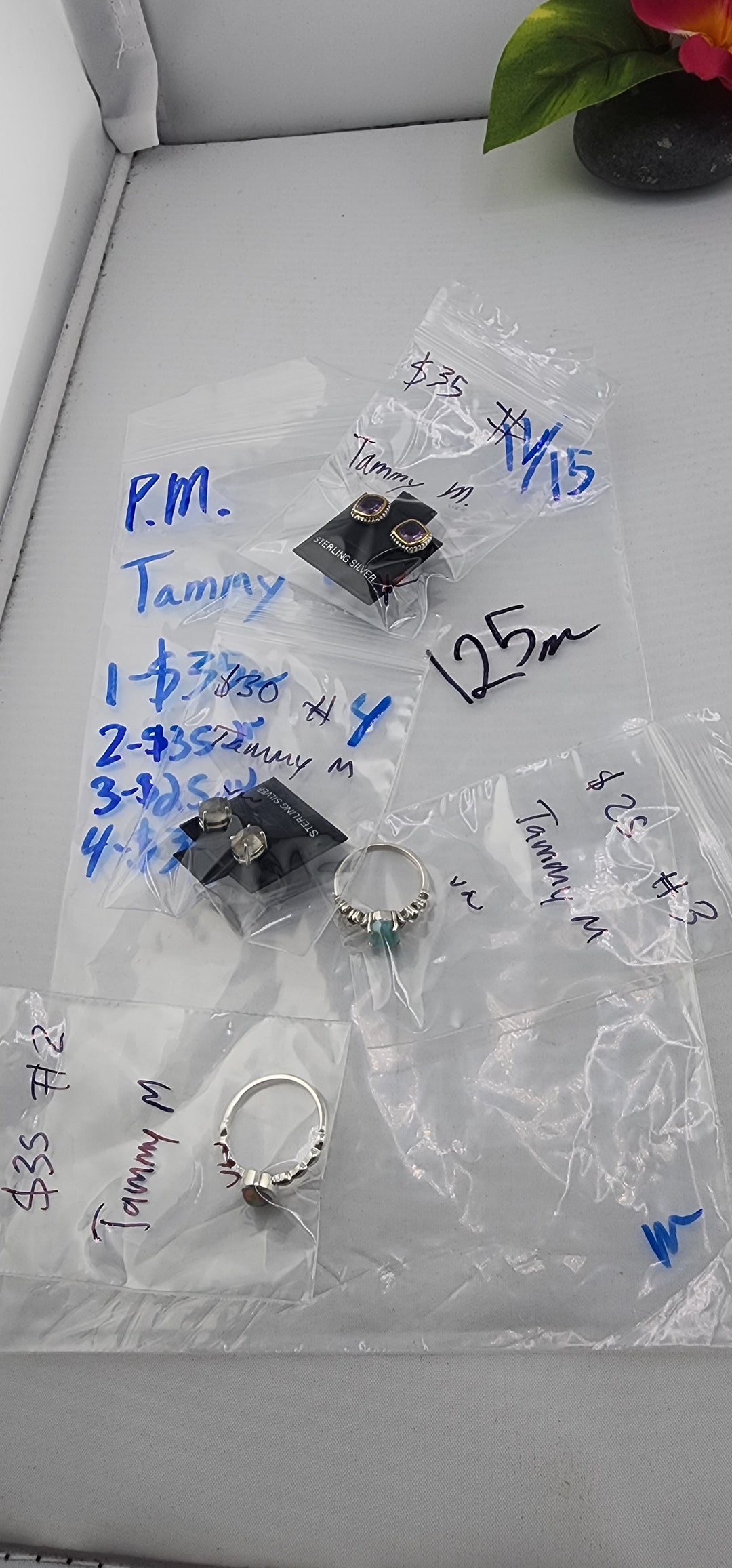 PM SHOW 48HR - RESERVED FOR: Tammy M. - 11/15/2025 tiktok Live Show - 3 Sterling Silver Items