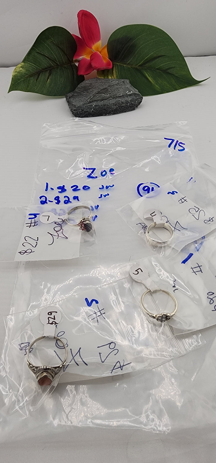 48HR - RESERVED FOR:  Zoe- 7/5/2025 FL tiktok Live Show - 4 Sterling Silver Items