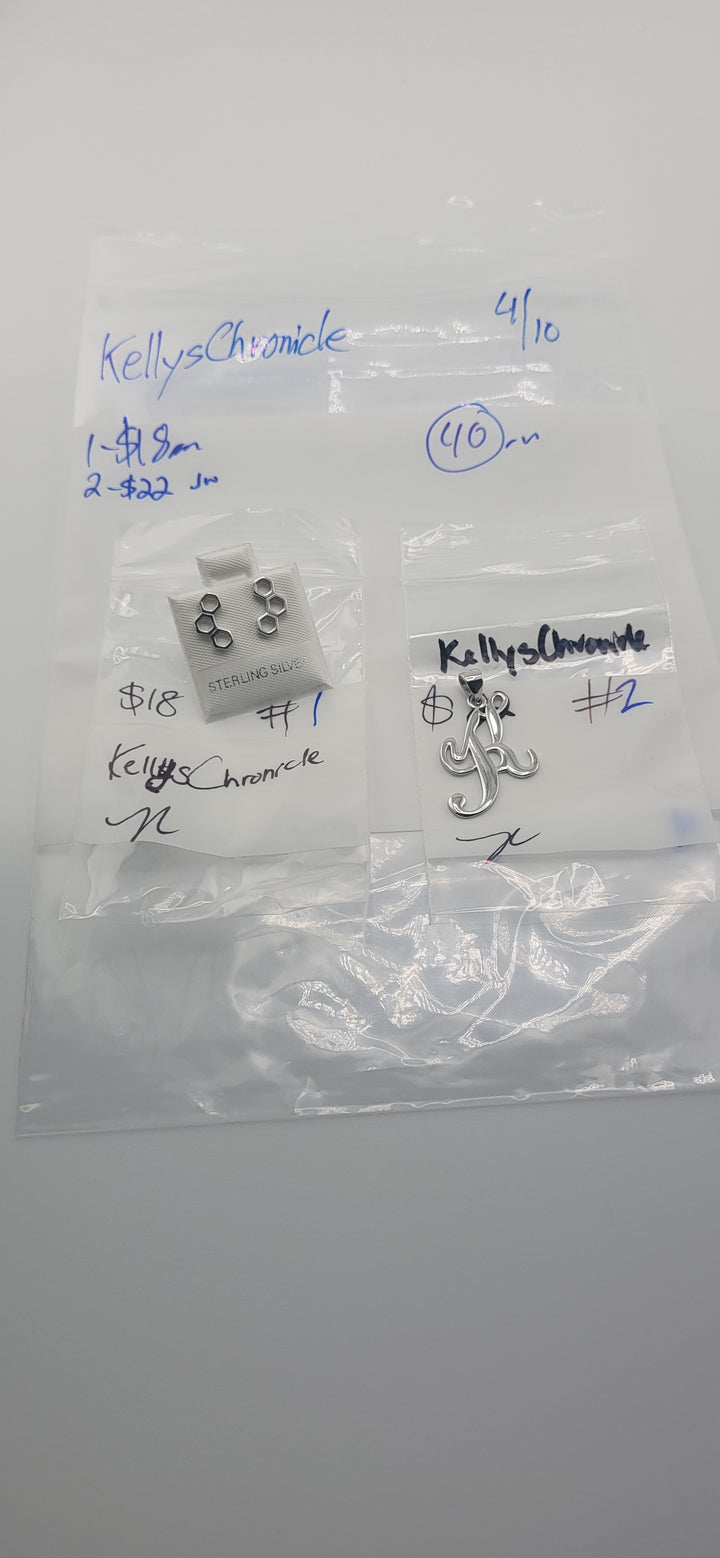 RESERVED FOR: KellysChronicle - 4/10/2025 tiktok Live Show -2 Sterling Silver Items