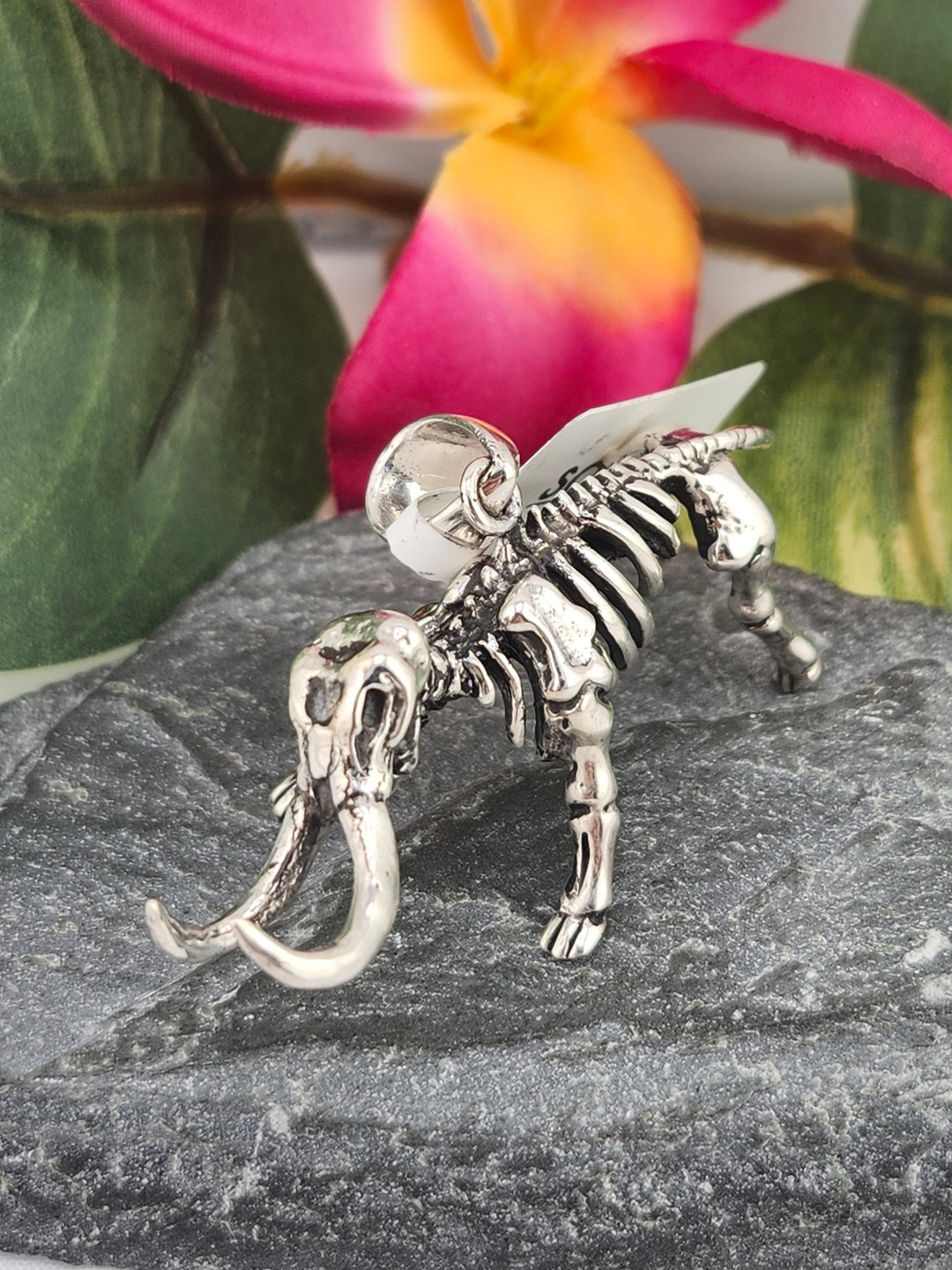 Designer SOMS 925 Sterling Silver Mammoth Skeleton Pendant