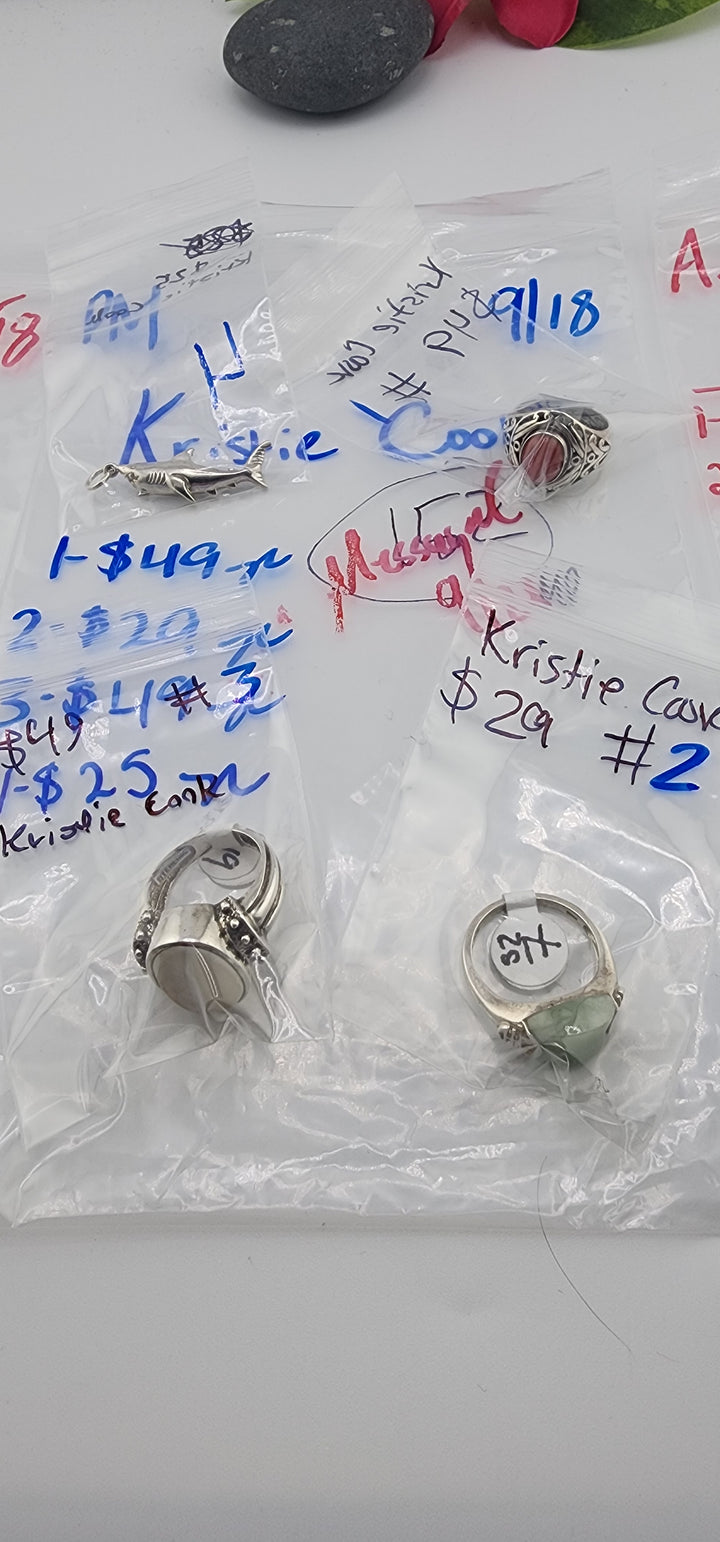 PM SHOW 48HR - RESERVED FOR: Kristie Cook - 9/18/2025 FL tiktok Live Show - 4 Sterling Silver Items
