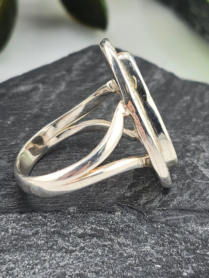 Australian Opal Doublet and 925 Sterling Silver Ring - Size 7.5