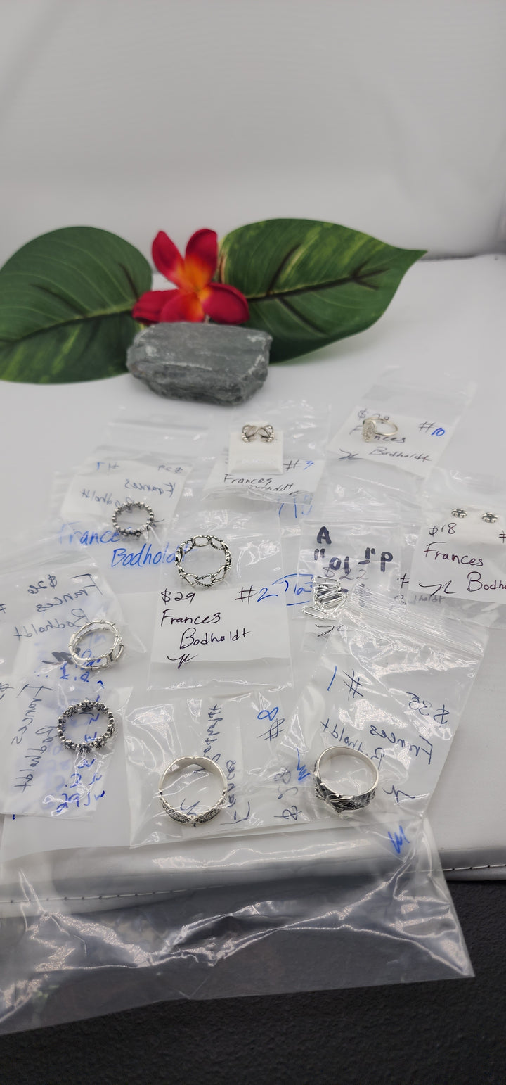 RESERVED FOR: Frances Bodholdt - 4/10/2025 tiktok Live Show -10  Sterling Silver Items