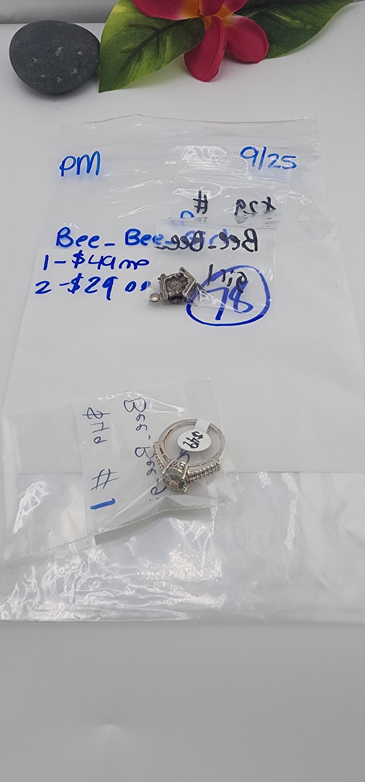 PM SHOW 48HR - RESERVED FOR: Bee_Bee_Girl - 9/25/2025 FL tiktok Live Show - 2 Sterling Silver Items