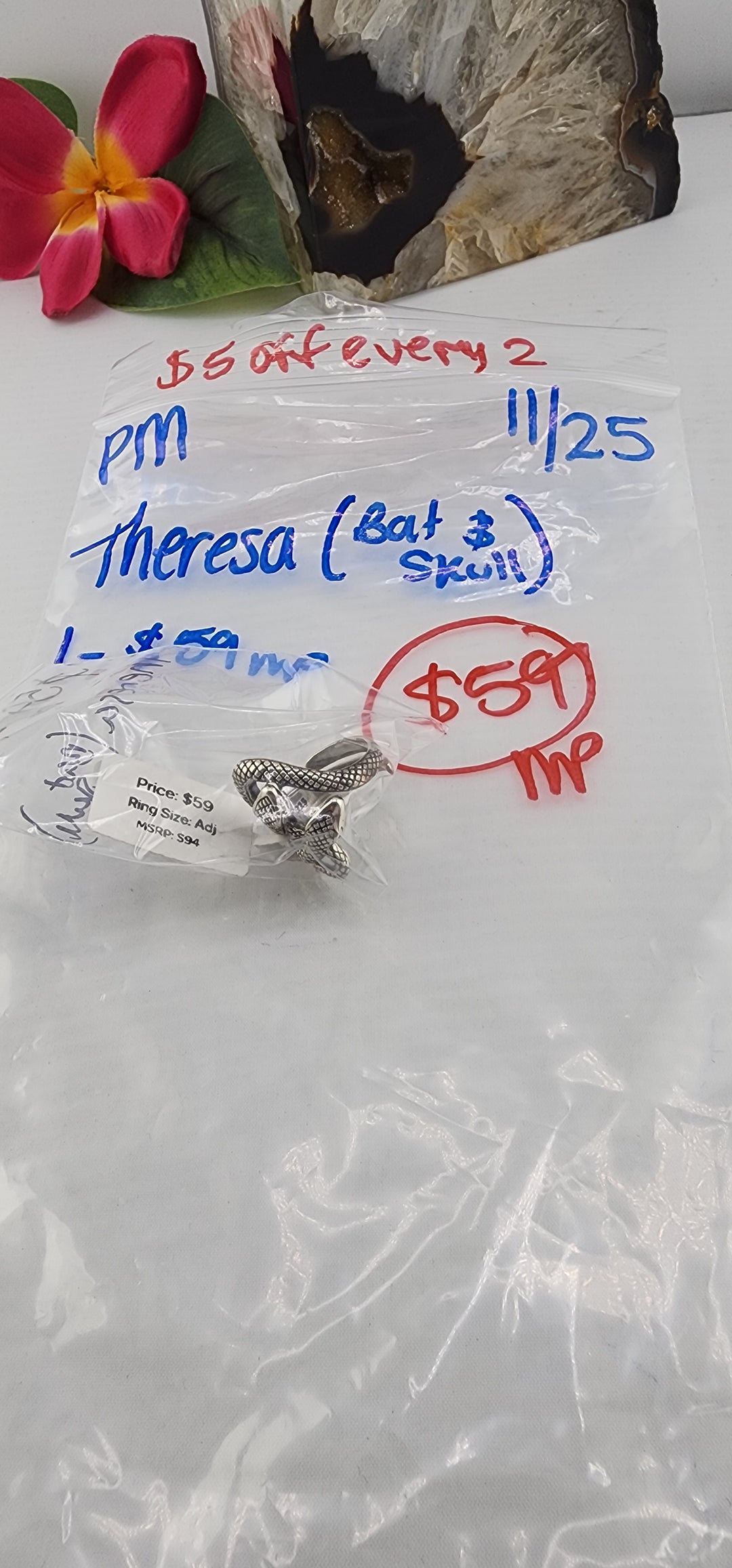PM SHOW 48HR - RESERVED FOR: Theresa 🦇💀 - 11/25/2025 tiktok Live Show - 1  Sterling Silver Items