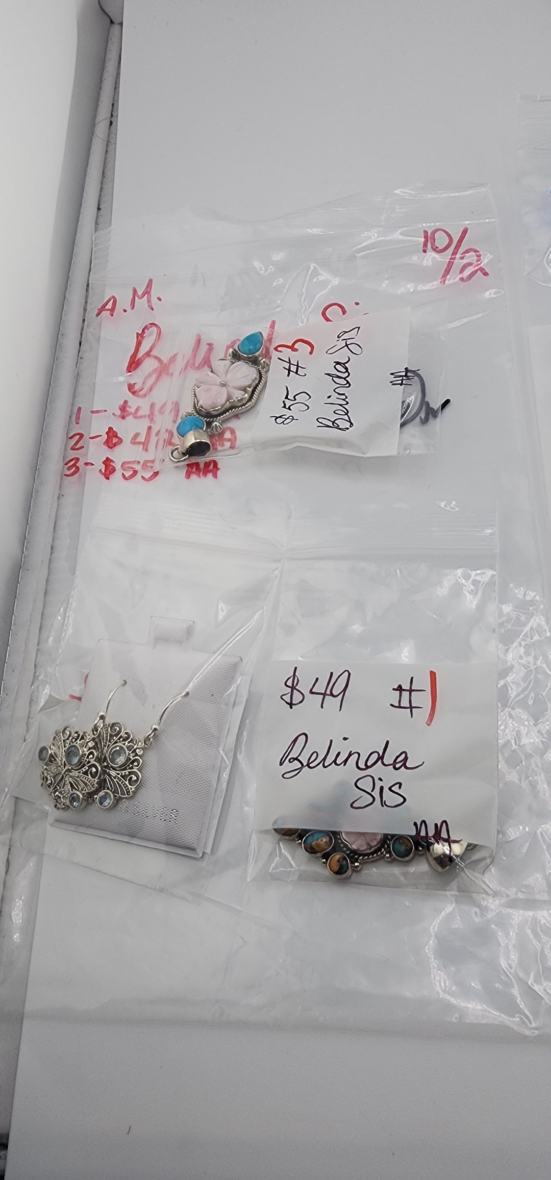 AM SHOW 48HR RESERVED FOR: Belinda Sis - 10/2/2025 FL tiktok Live Show -  3 Sterling Silver Items