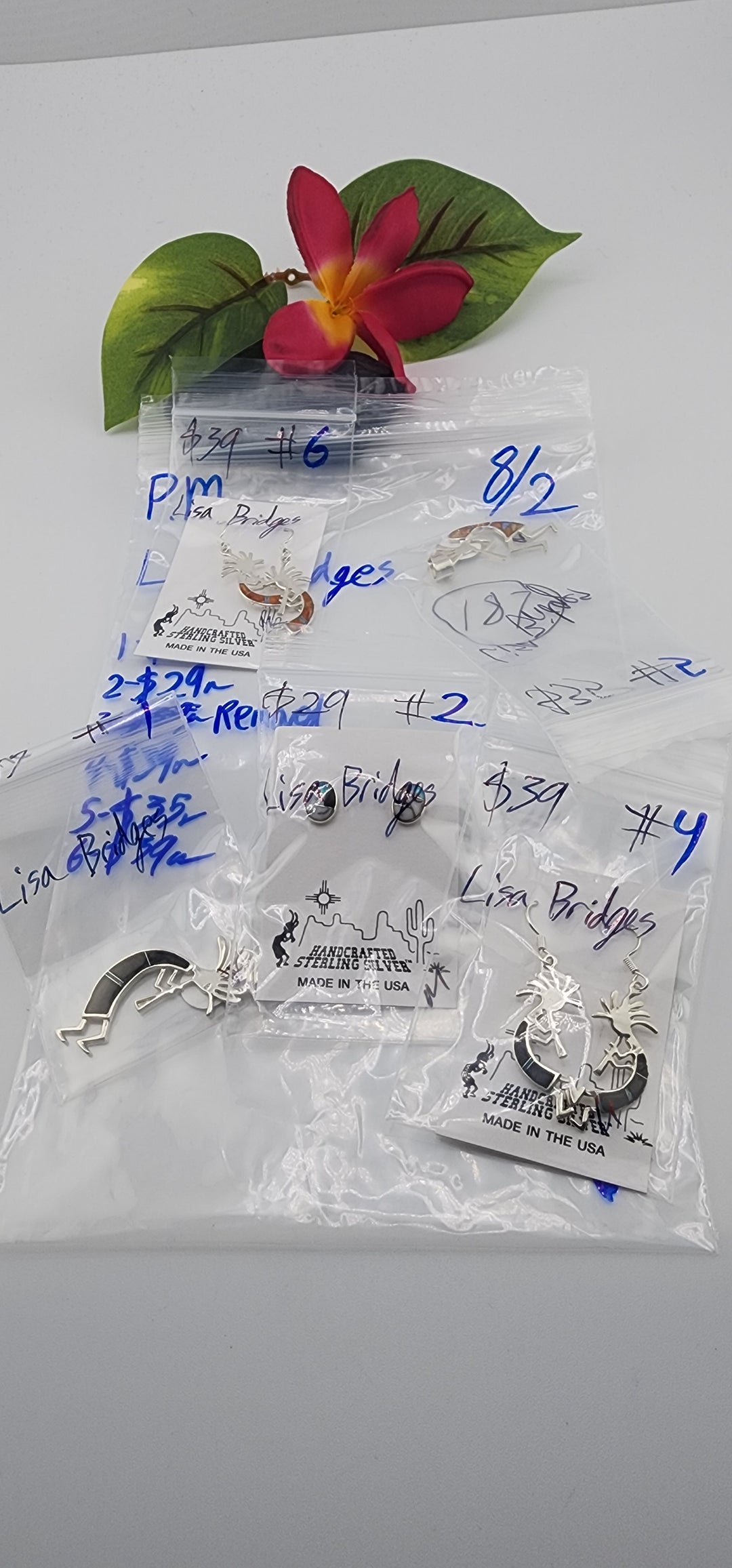 PM SHOW 48HR - RESERVED FOR: Lisa Bridges  - 8/2/2025 FL tiktok Live Show - 6 Sterling Silver Items